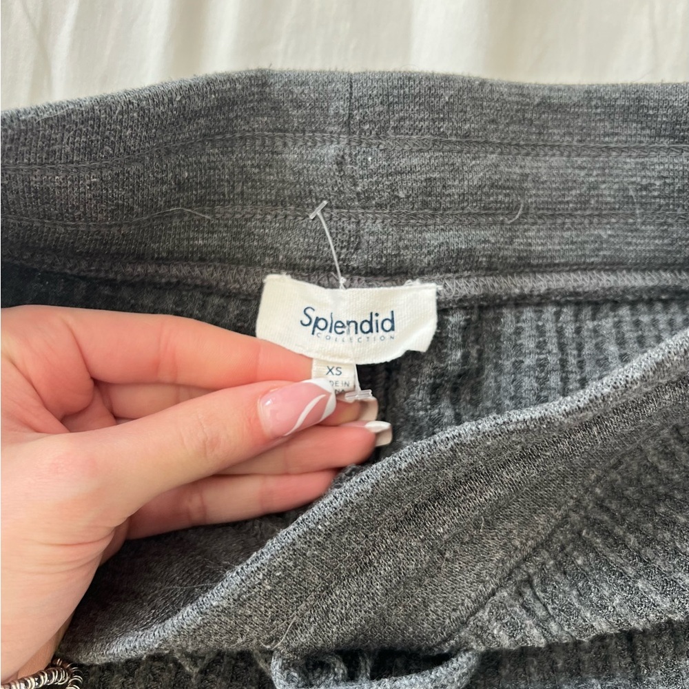 Splendid Gray Waffle Knit Lounge Set - Picture 4 of 6